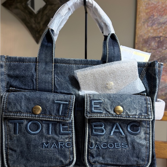 Marc Jacobs Handbags - Marc Jacobs Suede Denim Medium Tote